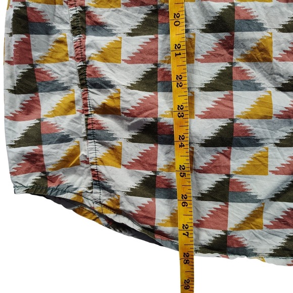 Prana Shirt Mens M Organic Cotton Outdoor Casual Button Up Short Sleeve Aztec - Picture 4 of 7